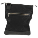 BURBERRY Black label Shoulder Bag Canvas Black Auth 152131-2