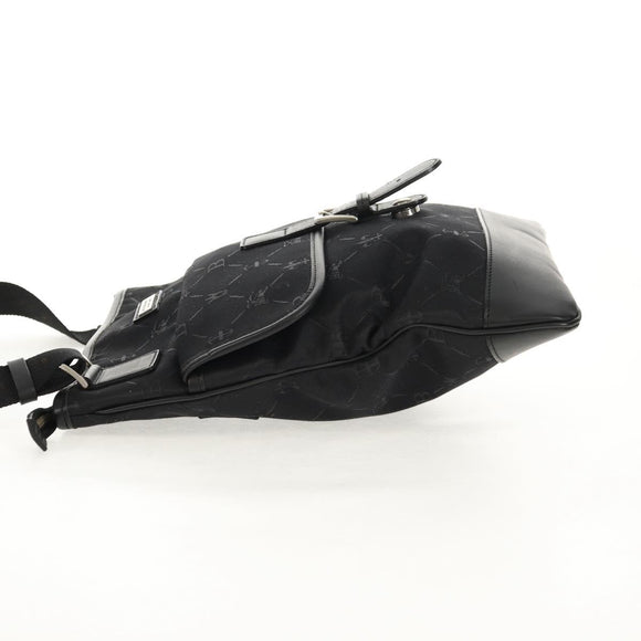 BURBERRY Black label Shoulder Bag Canvas Black Auth 152131