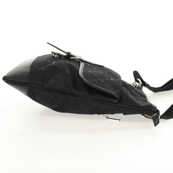 BURBERRY Black label Shoulder Bag Canvas Black Auth 152131