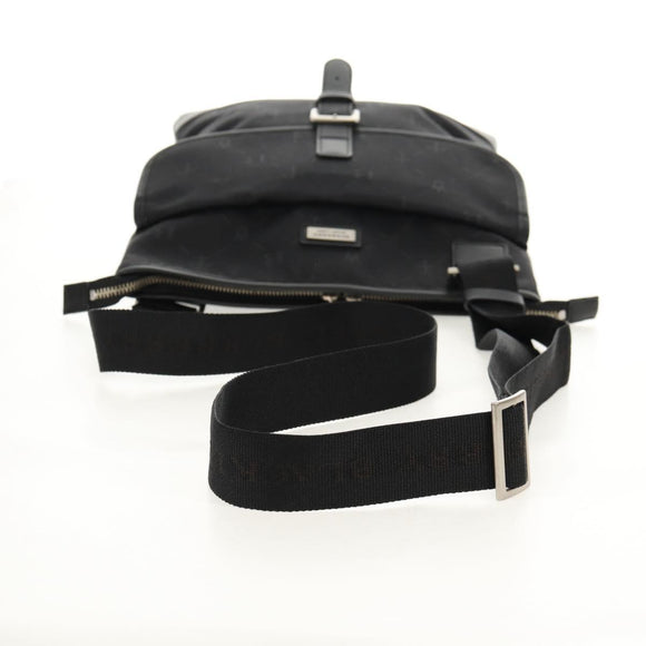 BURBERRY Black label Shoulder Bag Canvas Black Auth 152131