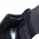 Salvatore Ferragamo Chain Gancini Shoulder Bag Leather Black Gold Auth 152138-19