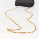 Salvatore Ferragamo Chain Gancini Shoulder Bag Leather Black Gold Auth 152138-7