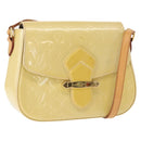 LOUIS VUITTON Monogram Vernis Bell Flower PM Bag Broncorail M91731 Auth 152140-1