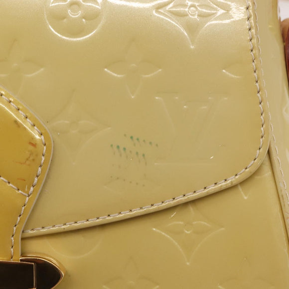 LOUIS VUITTON Monogram Vernis Bell Flower PM Bag Broncorail M91731 Auth 152140