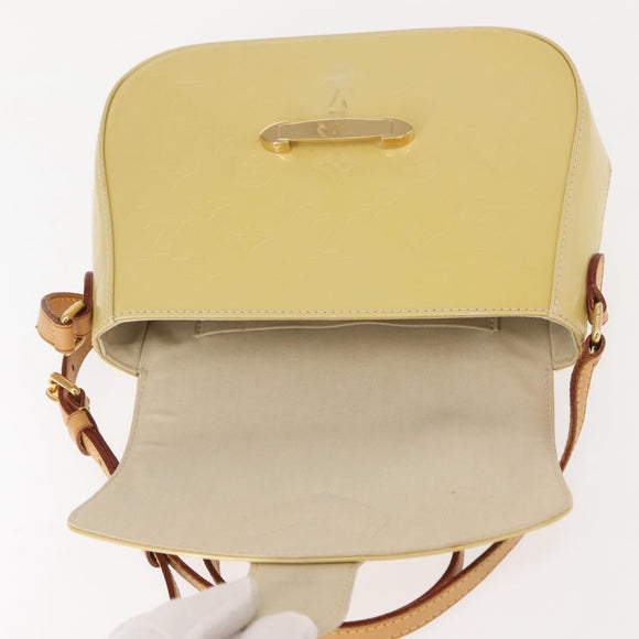 LOUIS VUITTON Monogram Vernis Bell Flower PM Bag Broncorail M91731 Auth 152140