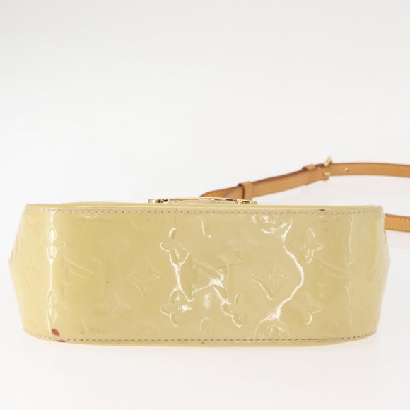 LOUIS VUITTON Monogram Vernis Bell Flower PM Bag Broncorail M91731 Auth 152140