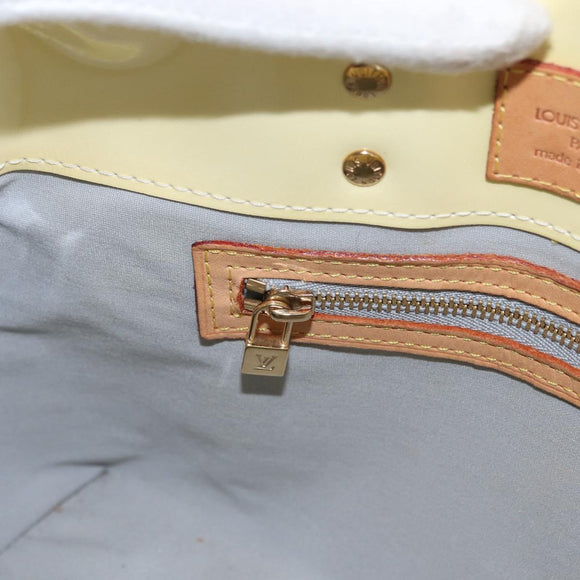 LOUIS VUITTON Monogram Vernis Reade PM Hand Bag Perle M91336 LV Auth 152141