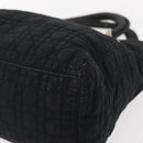 Christian Dior Canage Hand Bag Nylon Black Gold Auth 152146-11
