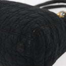 Christian Dior Canage Hand Bag Nylon Black Gold Auth 152146-13