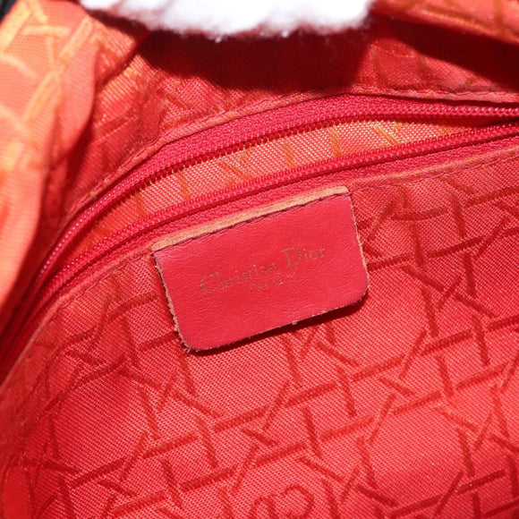 Christian Dior Canage Hand Bag Nylon Black Gold Auth 152146