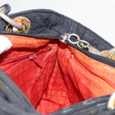 Christian Dior Canage Hand Bag Nylon Black Gold Auth 152146-19