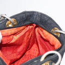 Christian Dior Canage Hand Bag Nylon Black Gold Auth 152146-20