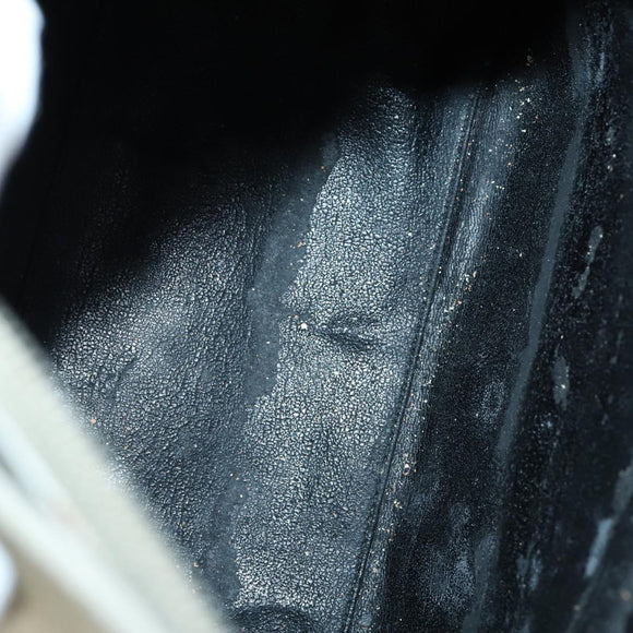 GUCCI Bamboo GG Canvas Hand Bag Suede Beige Silver 001 1705 3006 Auth 152147