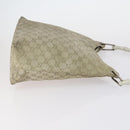 GUCCI Bamboo GG Canvas Hand Bag Suede Beige Silver 001 1705 3006 Auth 152147-3