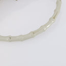 GUCCI Bamboo GG Canvas Hand Bag Suede Beige Silver 001 1705 3006 Auth 152147-7