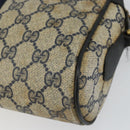 GUCCI GG Supreme Sherry Line Shoulder Bag PVC Navy Gold 68 02 004 Auth 152148-15