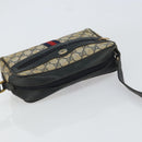 GUCCI GG Supreme Sherry Line Shoulder Bag PVC Navy Gold 68 02 004 Auth 152148-6