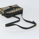 GUCCI GG Supreme Sherry Line Shoulder Bag PVC Navy Gold 68 02 004 Auth 152148-7