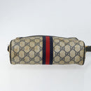 GUCCI GG Supreme Sherry Line Shoulder Bag PVC Navy Gold 68 02 004 Auth 152148-5