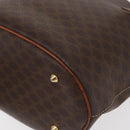 CELINE Macadam Canvas Tote Bag PVC Brown Gold Auth 152149-14