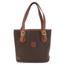 CELINE Macadam Canvas Tote Bag PVC Brown Gold Auth 152149-13
