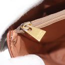 CELINE Macadam Canvas Tote Bag PVC Brown Gold Auth 152149-24