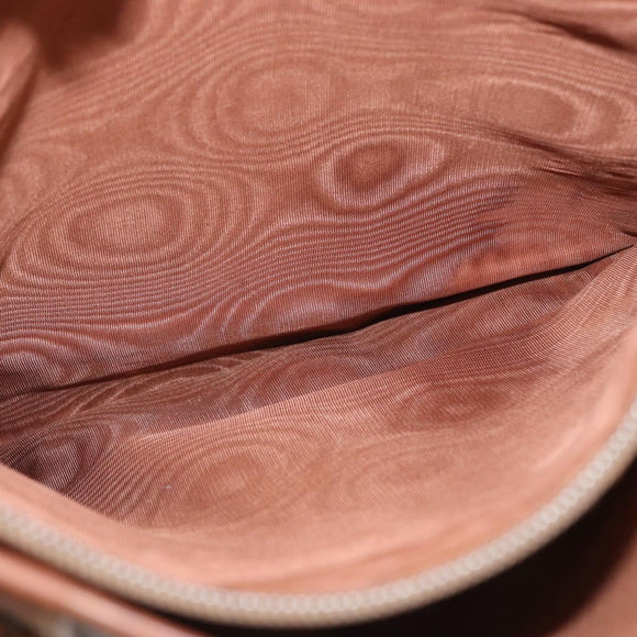 CELINE Macadam Canvas Tote Bag PVC Brown Gold Auth 152149