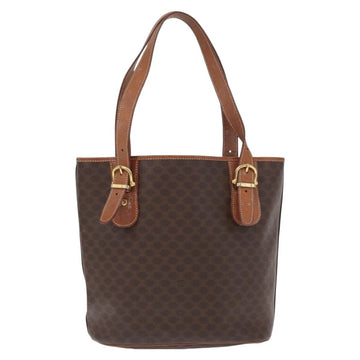 CELINE Macadam Canvas Tote Bag PVC Brown Gold Auth 152149 - 0