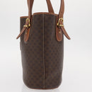 CELINE Macadam Canvas Tote Bag PVC Brown Gold Auth 152149-3