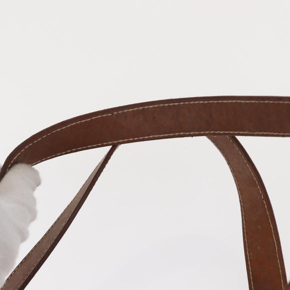 CELINE Macadam Canvas Tote Bag PVC Brown Gold Auth 152149