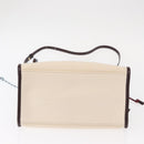 ETRO Tote Bag Canvas 2way White Gold Auth 152152-11