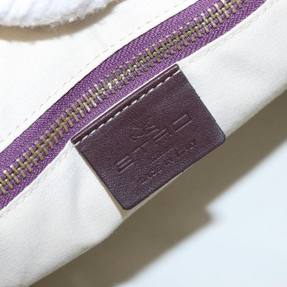 ETRO Tote Bag Canvas 2way White Gold Auth 152152