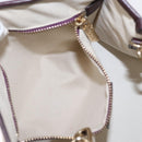 ETRO Tote Bag Canvas 2way White Gold Auth 152152-21