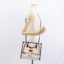 ETRO Tote Bag Canvas 2way White Gold Auth 152152-23