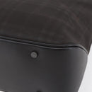 BURBERRY Nova Check Hand Bag PVC Brown Silver Auth 152155-12