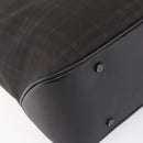 BURBERRY Nova Check Hand Bag PVC Brown Silver Auth 152155-13