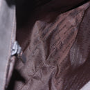 BURBERRY Nova Check Hand Bag PVC Brown Silver Auth 152155-17