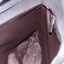 BURBERRY Nova Check Hand Bag PVC Brown Silver Auth 152155-19