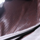 BURBERRY Nova Check Hand Bag PVC Brown Silver Auth 152155-21