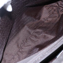 BURBERRY Nova Check Hand Bag PVC Brown Silver Auth 152155-22