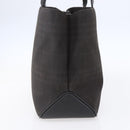 BURBERRY Nova Check Hand Bag PVC Brown Silver Auth 152155-4