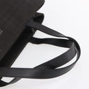 BURBERRY Nova Check Hand Bag PVC Brown Silver Auth 152155-7