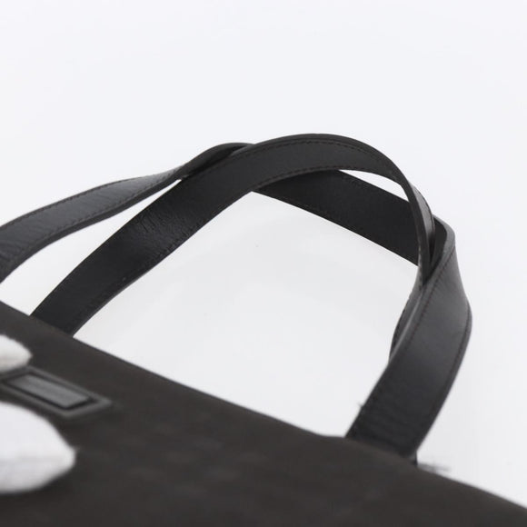 BURBERRY Nova Check Hand Bag PVC Brown Silver Auth 152155