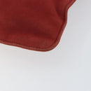 LOEWE Anagram Tote Bag Suede Gold Red Auth 152156-9