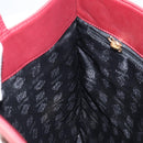 LOEWE Anagram Tote Bag Suede Gold Red Auth 152156-20