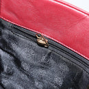 LOEWE Anagram Tote Bag Suede Gold Red Auth 152156-11