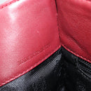 LOEWE Anagram Tote Bag Suede Gold Red Auth 152156-12