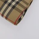 BURBERRY Nova Check Clutch Bag Canvas 2 Set Beige Auth 152161-14