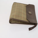 BURBERRY Nova Check Clutch Bag Canvas 2 Set Beige Auth 152161-4