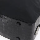 PRADA Shoulder Bag Nylon Leather Black Silver Auth 152167-8